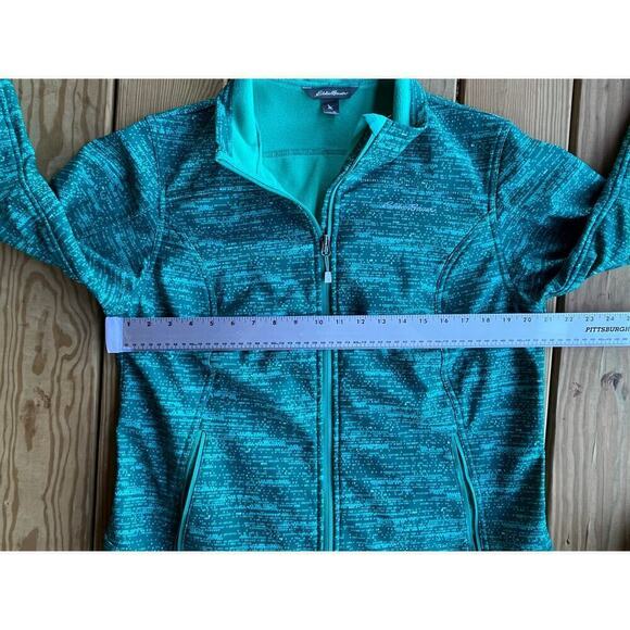 Eddie Bauer womens Jacket Teal Green Windfoil Elite Soft Shell Fleece Lined. XL - Picture 6 of 8